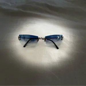 CARTIER Glasses. PLATINUM- CHARMING BLUE. Authentic Cartier | Accessories | Cartier Glasses Platinum Charming  main image 3